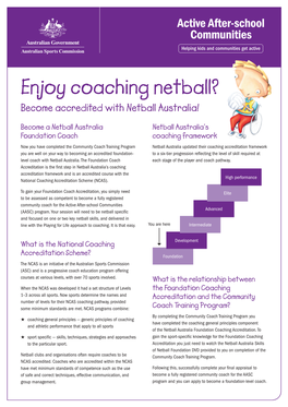 Enjoy Coaching Netball? Become Accredited with Netball Australia!
