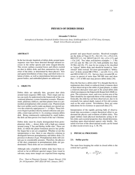 Physics of Debris Disks