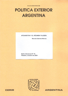 Cuadernos De Politica Exterior Argentina”