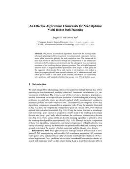 An Effective Algorithmic Framework for Near Optimal Multi-Robot Path Planning