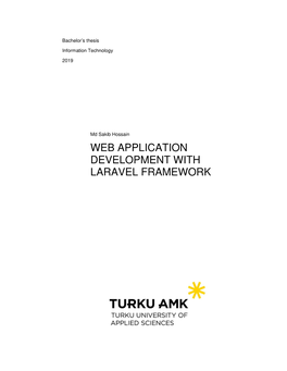 Web Application Development with Laravel Framework