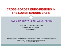 Cross-Border Co-Operation Euro-Regions at the Lower