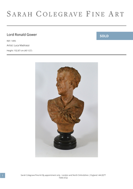 Lord Ronald Gower SOLD REF: 1495 Artist: Luca Madrassi