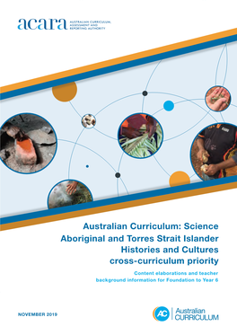 Science Aboriginal and Torres Strait Islander Histories and Cultures Cross-Curriculum Priority