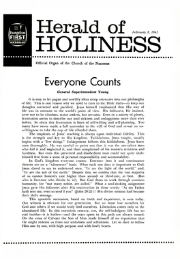 Herald of Holiness Volume 49 Number 50 (1961)