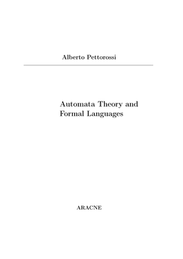 Automata Theory and Formal Languages