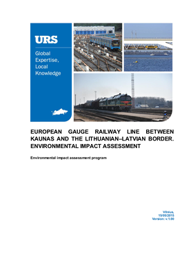 European Gauge Railway Line Between Kaunas and the Lithuanian–Latvian Border