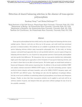 Detection of Shared Balancing Selection in the Absence of Trans-Species Polymorphism