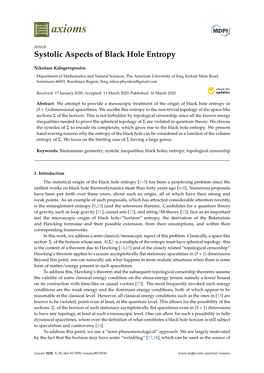 Systolic Aspects of Black Hole Entropy