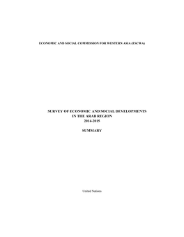 Survey of Economic and Social Development in the Arab Region