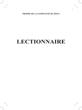 Lectionnaire 2 3 4 5