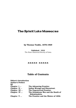 The Spirit Lake Massacre