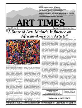 “A State of Art: Maine's Influence on African-American Artists”