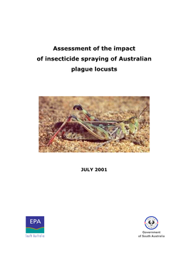 Assessment of the Impact of Insecticide Spraying of Australian Plague Locusts