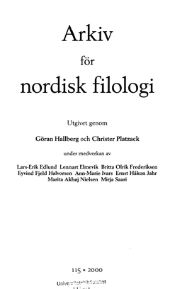 Arkiv Nordisk Filologi