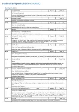 Program Guide Report