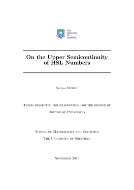 On the Upper Semicontinuity of HSL Numbers