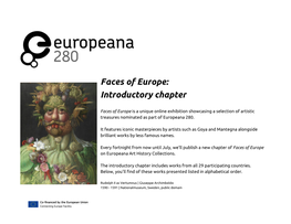 Faces of Europe: Introductory Chapter