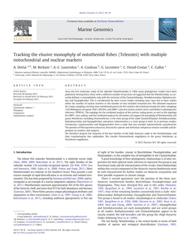 Marine Genomics 8 (2012) 49–58