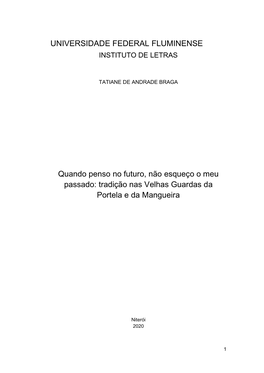 Tradição Nas Velhas Guardas Da Portela E Da Mangueira