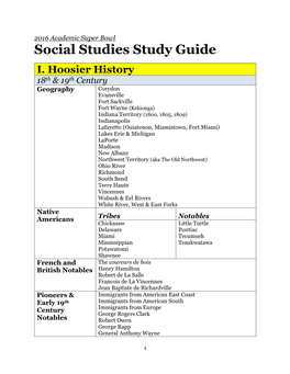 Social Studies Study Guide