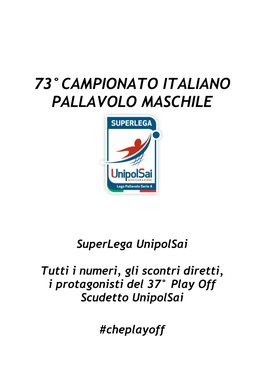 Play Off Scudetto Unipolsai