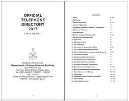 Official Telephone Directory 2017