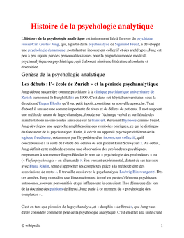 Histoire De La Psychologie Analytique