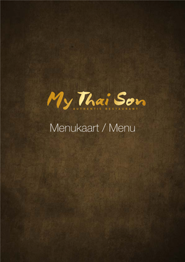 Menukaart / Menu Sawadee