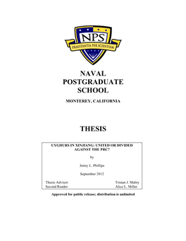 Naval Postgraduate School Thesis