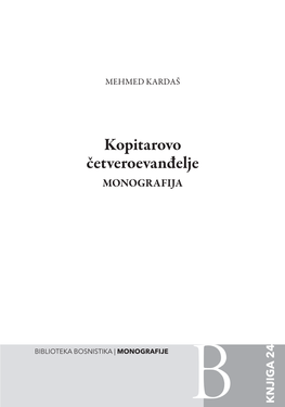 Kopitarovo Četveroevanđelje MONOGRAFIJA