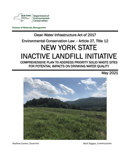 New York State Inactive Landfill Initiative May 2021
