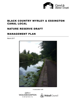 Black Country Wyrley & Essington Canal Local Nature Reserve Draft