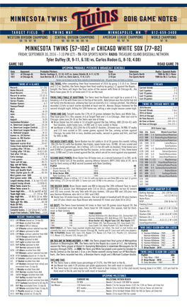 Minnesota Twins (57-102) at Chicago White Sox