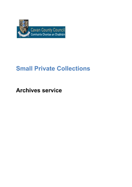 Small Private Collections