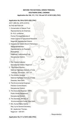 Valliyar River Highways NGT Judgement.Pdf