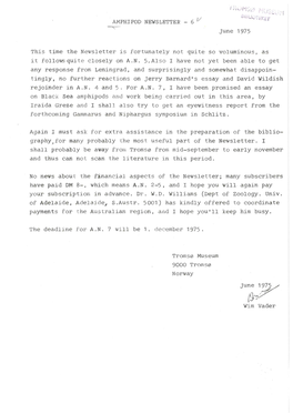 Amphipod Newsletter 06 (1975)