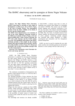 The HAWC Observatory and Its Synergies at Sierra Negra Volcano