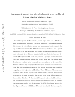 Lagrangian Transport in a Microtidal Coastal Area: the Bay of Palma, Island of Mallorca, Spain