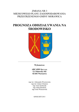 Prognoza Oddziaływania Na Środowisko