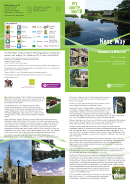 Barnwell to Wansford This Information Can Be Provided in Other Languages and Formats Upon Request, Such As Large Print, Braille and CD