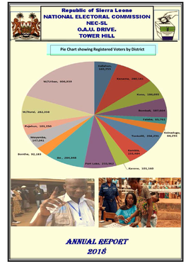 Pie Chart Showing Registered Voters by District