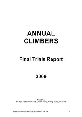Annual Climbers
