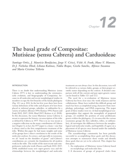 The Basal Grade of Compositae: Mutisieae (Sensu Cabrera) and Carduoideae