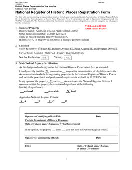 National Register of Historic Places Registration Form