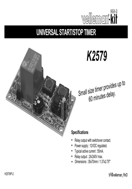 Universal Start/Stop Timer