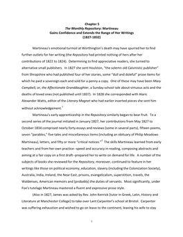 Chapter 5 the Monthly Repository: Martineau Gains Confidence and Extends the Range of Her Writings (1827-1832)