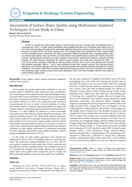 Assessment of Surface Water Quality Using