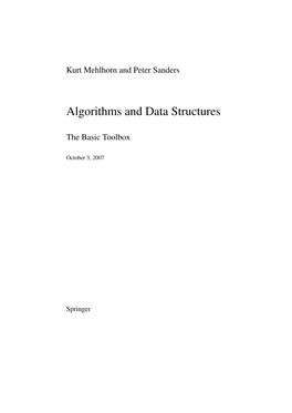 Algorithms and Data Structures