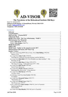 Ad-Visor 2018 Page 1 of 43 Memory